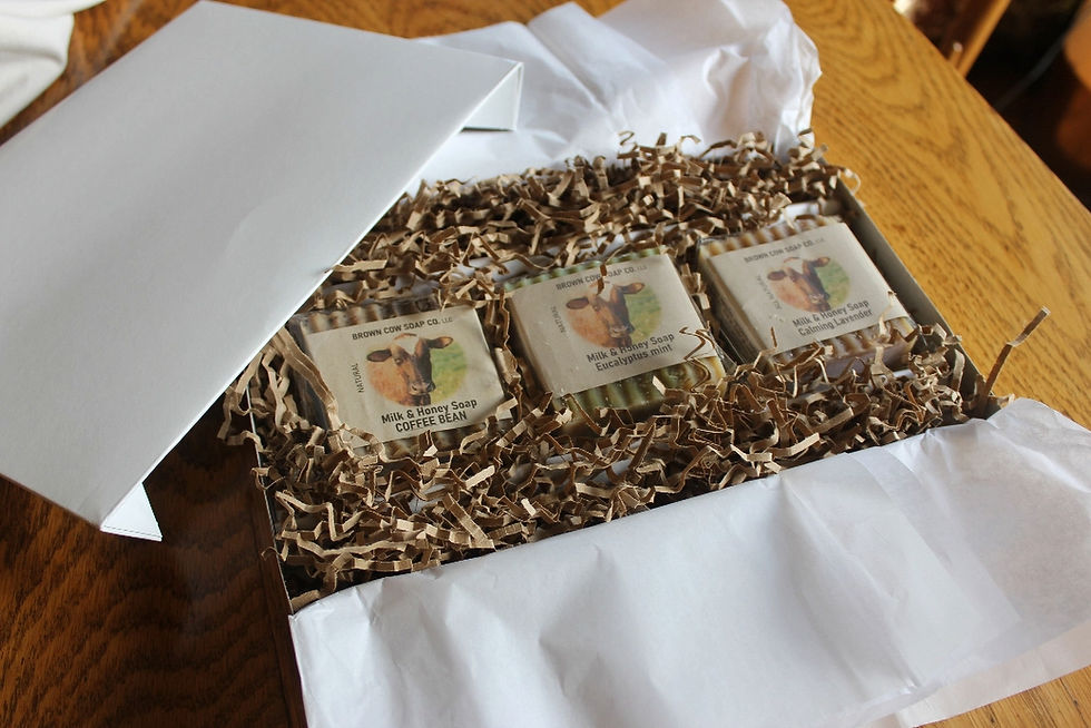 gift box of three bars of soap