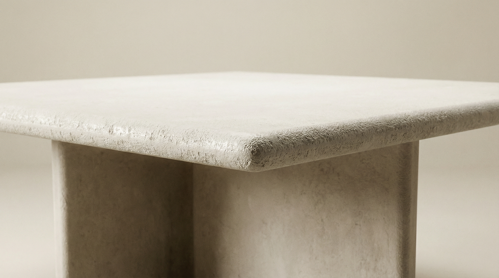 Thumbnail: White microcement coffee table