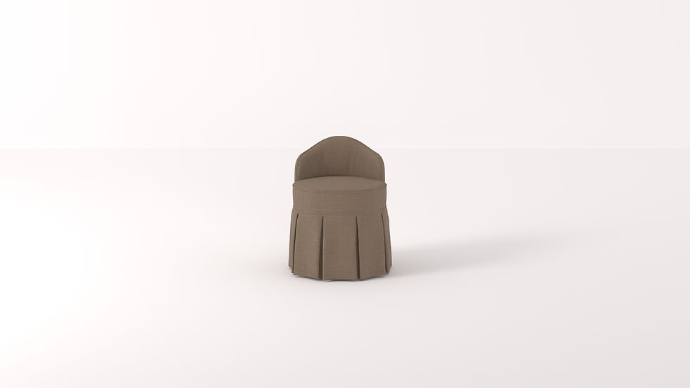 Miniatura: neutral brown  dressing table chair