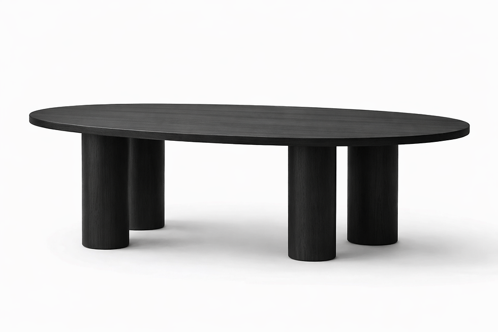 Miniatura: Cape oak table in black colour
