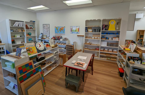A modern and spacious Montessori elementary classroom, with brand new materials and a well-prepared environment for students to learn and grow. Available in Newmarket, Ontario.