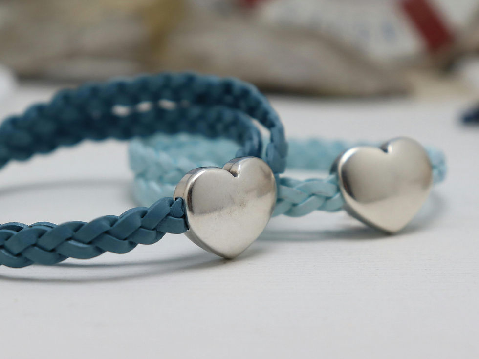 Miniaturbild: Leder Doppel-Armband "Heartbeat"