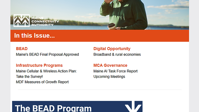 Maine's BEAD Final Proposal APPROVED, Help Us Improve Cell Service, Upcoming Meetings + More!