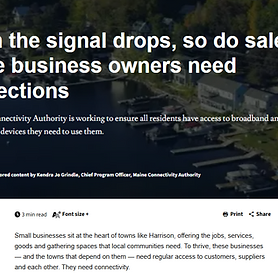 When the signal drops, so do sales: Maine business owners need connections
