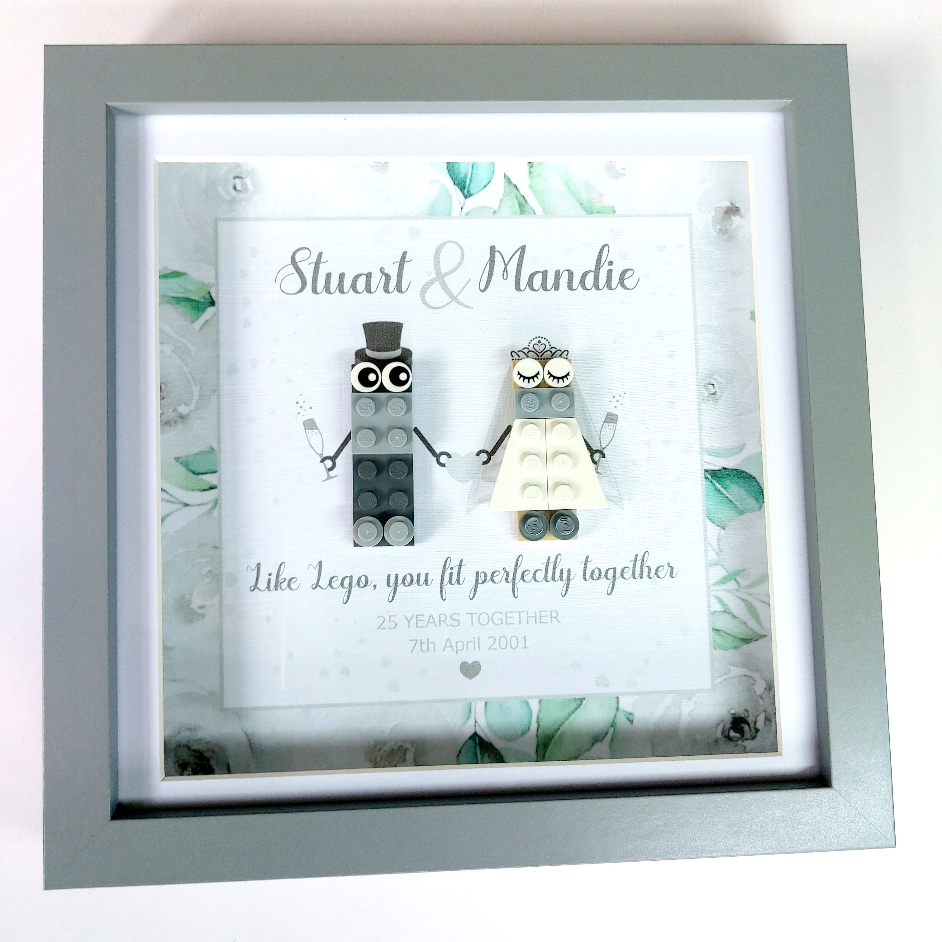 Anniversary frame present for a 25th wedding anniversary