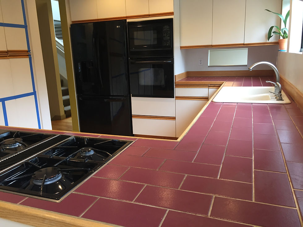 Outdated kitchen counter tops