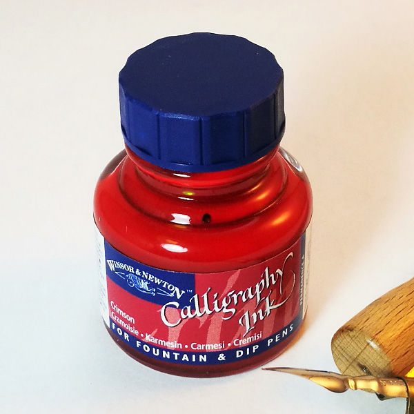 דיו קליגרפי | Winsor & Newton 30ml Crimson