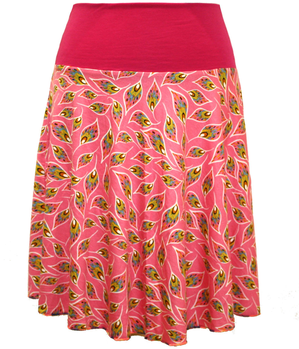 Miniaturbild: Jerseyrock A-Linie Pink 52cm