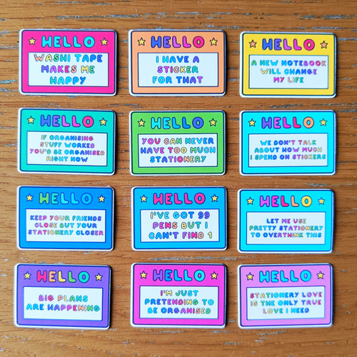 Hello Sticker Labels Hello sticker vinyl pack | paperlobster