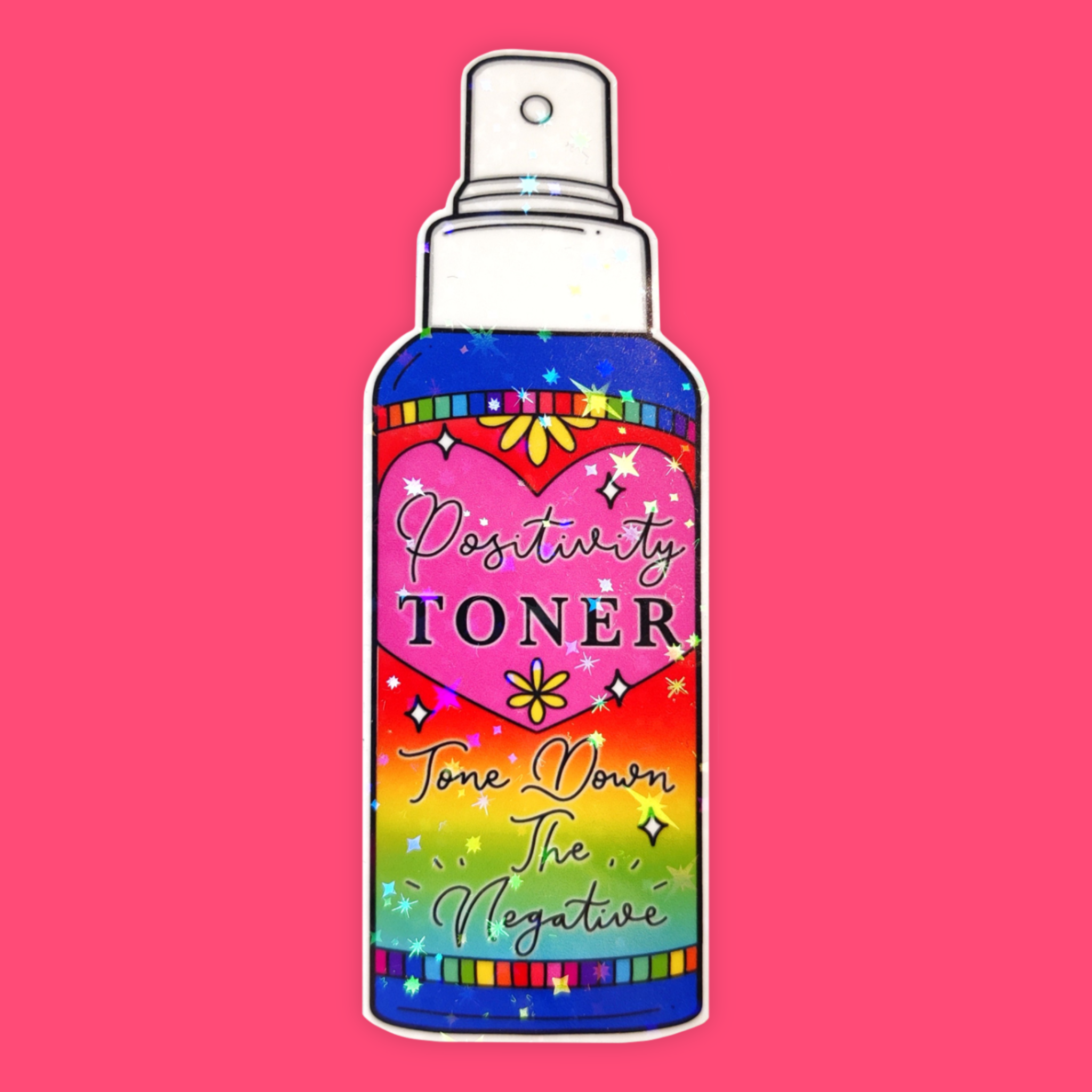 Positivity Toner holographic sticker vinyl
