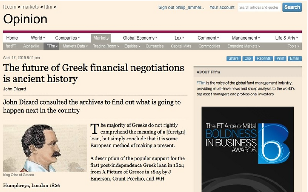 Financial, Times, Article, Greece, Finance, Negotiations, Debt, Investment, Navigator, Consulting