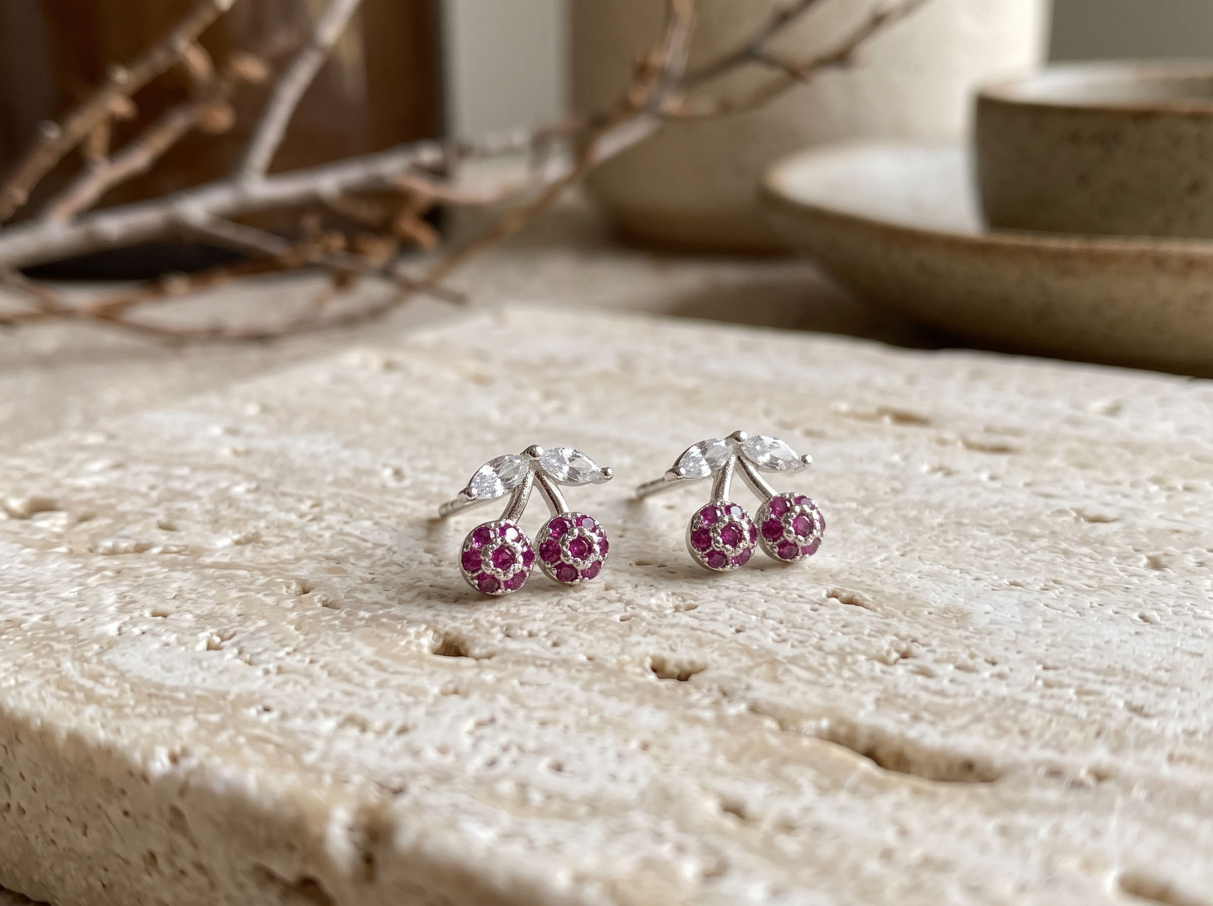 Cherry Kiss Studs