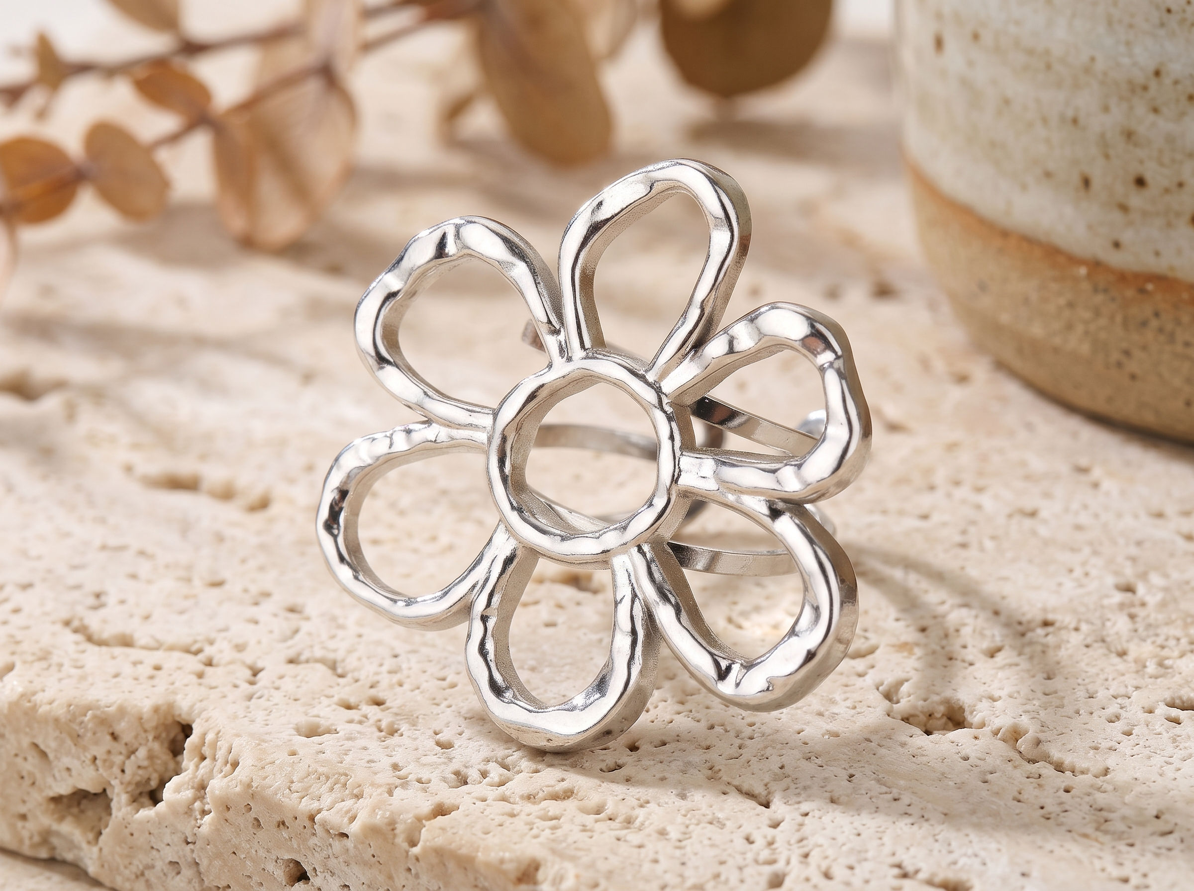 Silver Bloom Ring