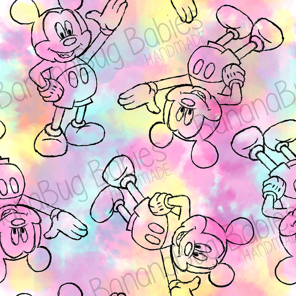 Mr Mouse on Tie Dye