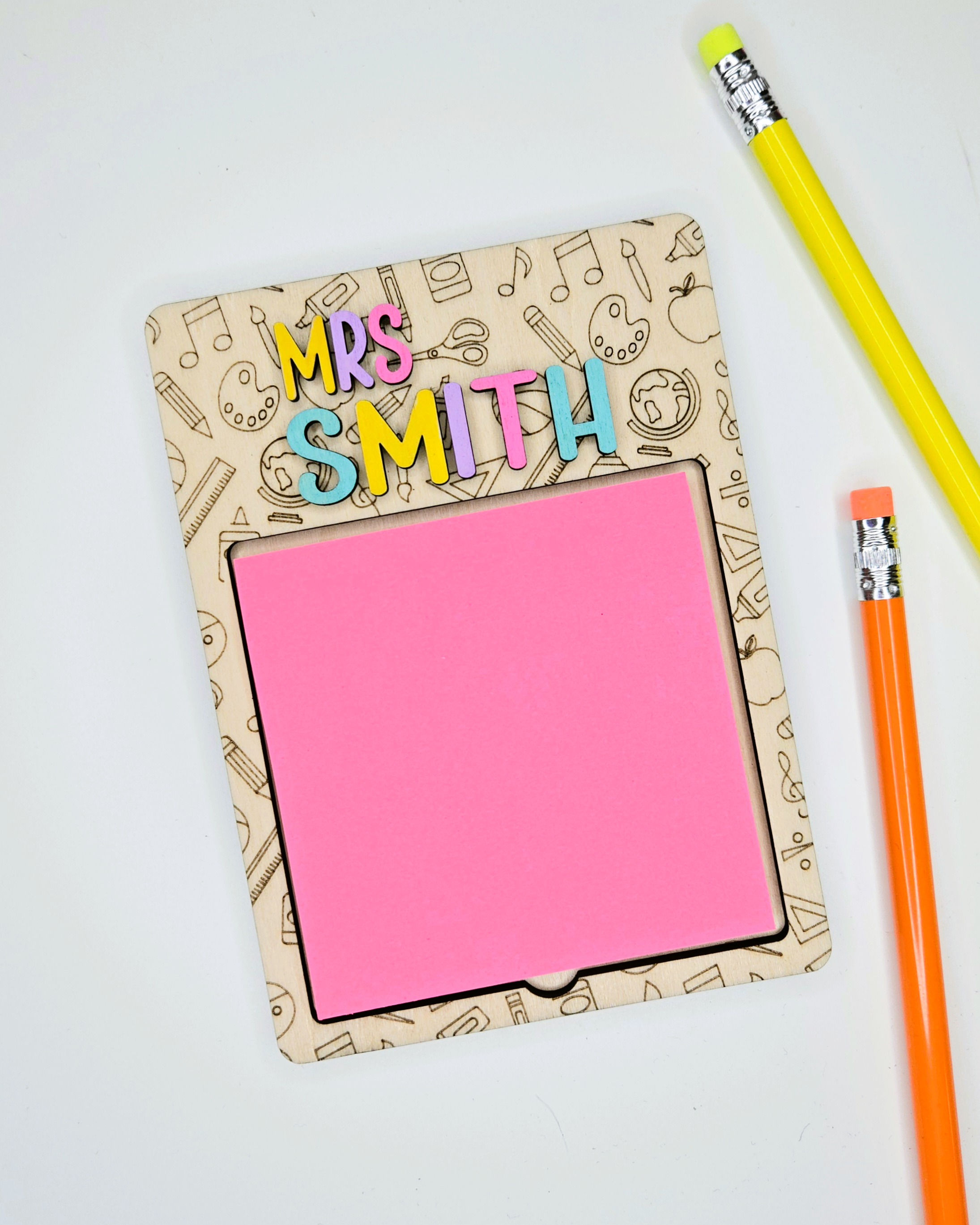 Personalized Sticky Note Holder
