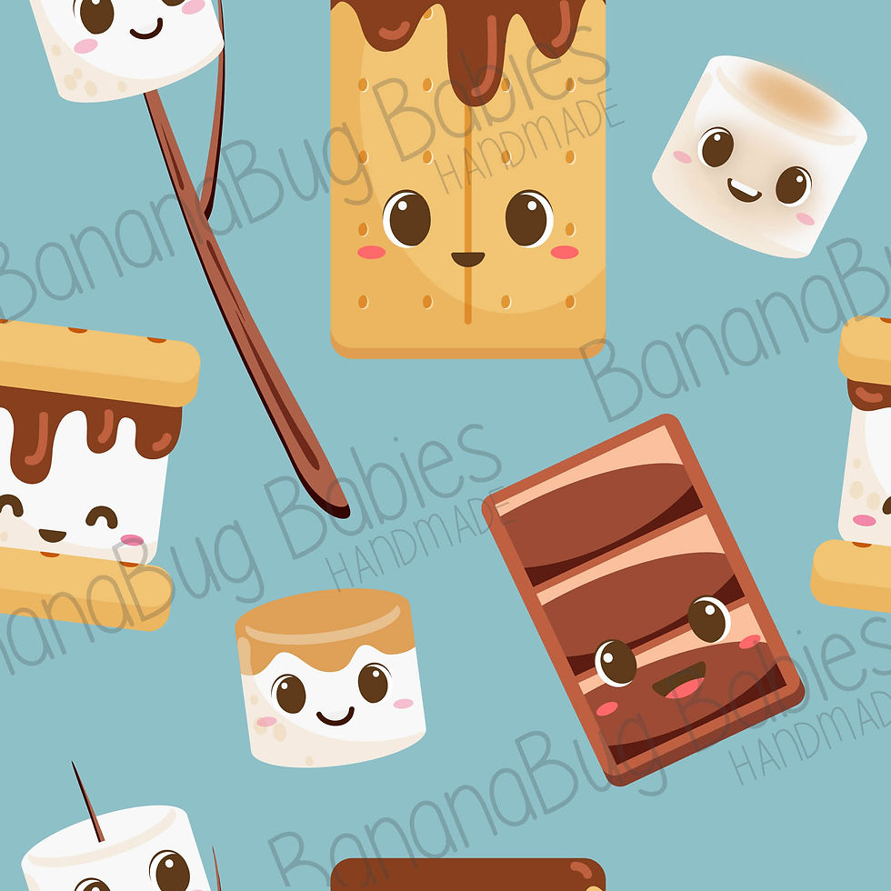 Smores Cartoon Blue