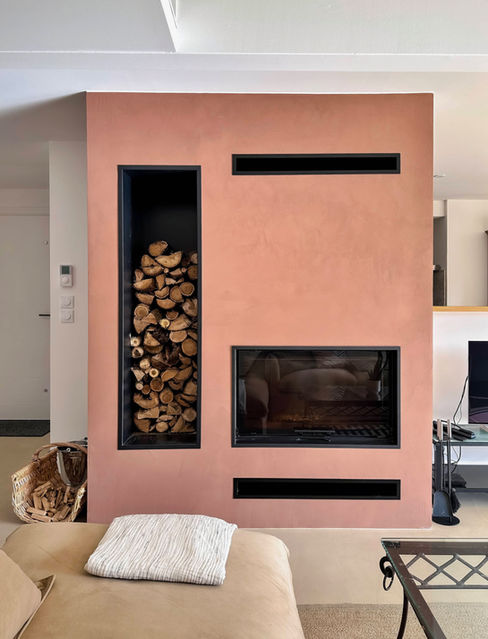 Cheminée - Projet Dune, Moliets, Laura Berthelot Architecte d'intérieur.