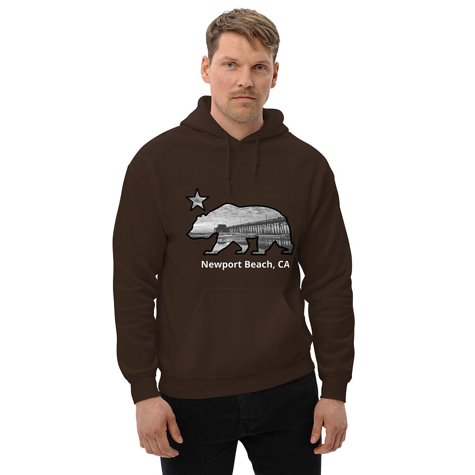 Thumbnail: CA Bear Newport Beach Pier Unisex Hoodie