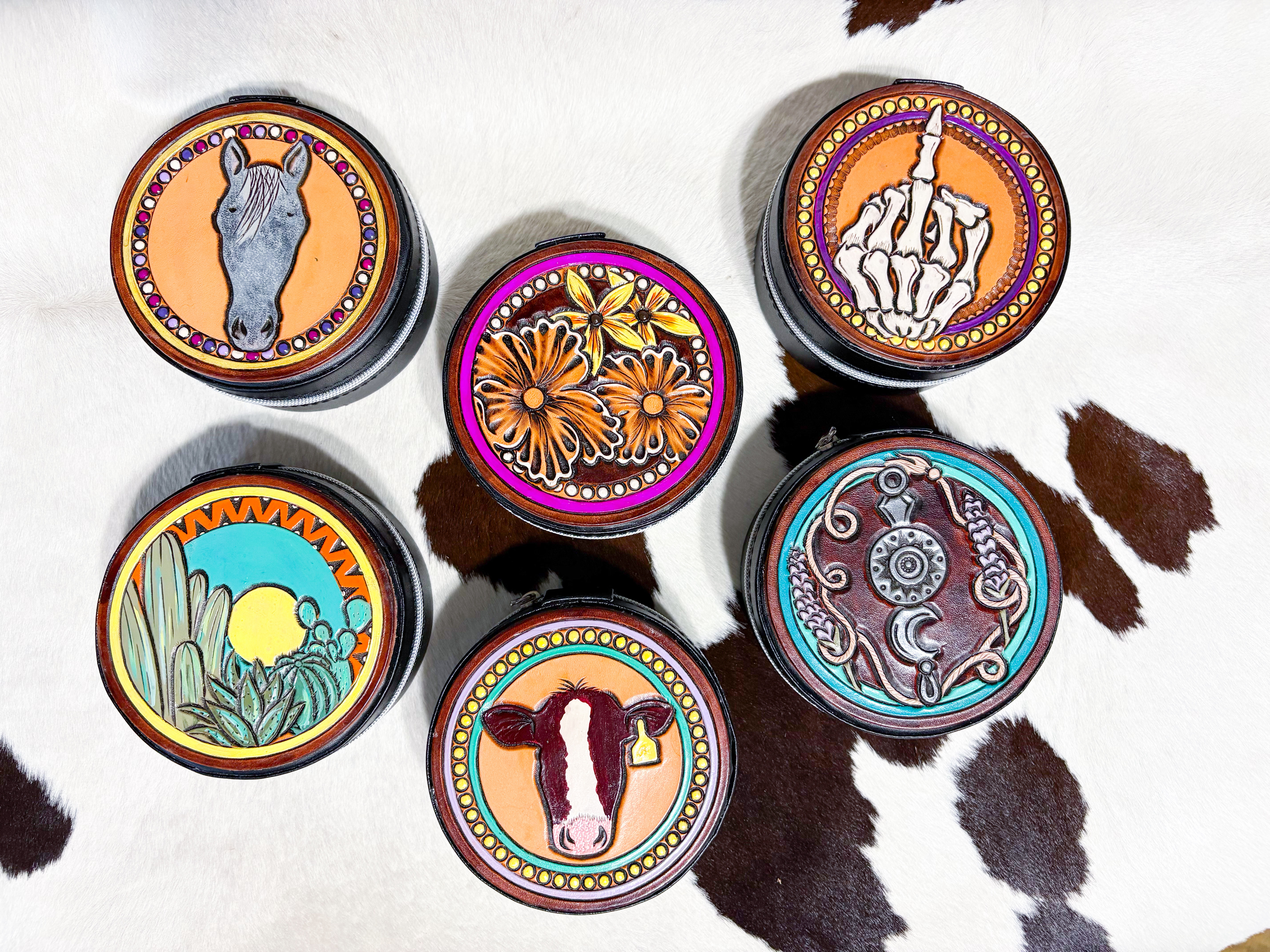 Round Jewellry Travel Cases