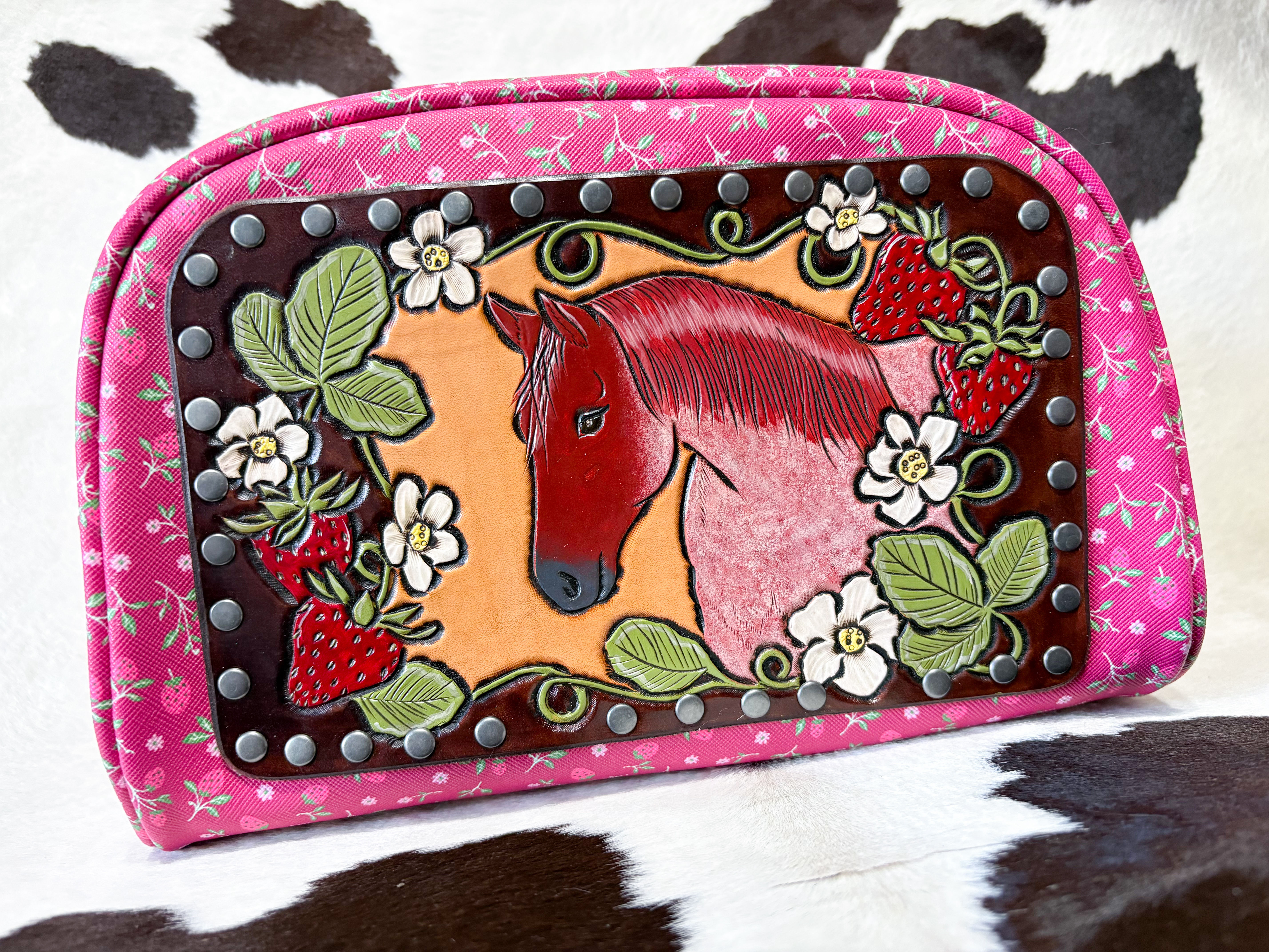 Strawberry Roan Cosmetic Bag