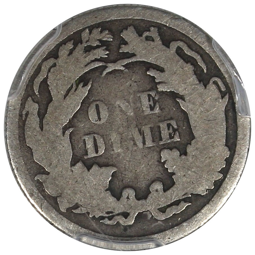 Thumbnail: 1865 Seated Liberty Dime PCGS G4