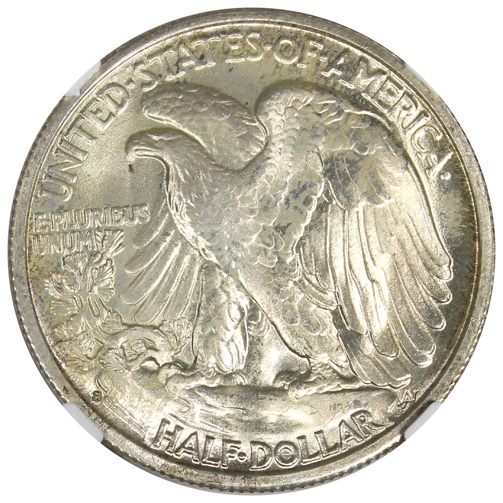 Thumbnail: 1937-S Walking Liberty Half Dollar NGC MS66+