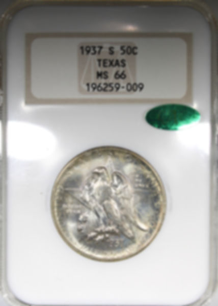 1937-S Texas Commemorative Half Dollar NGC MS66 CAC