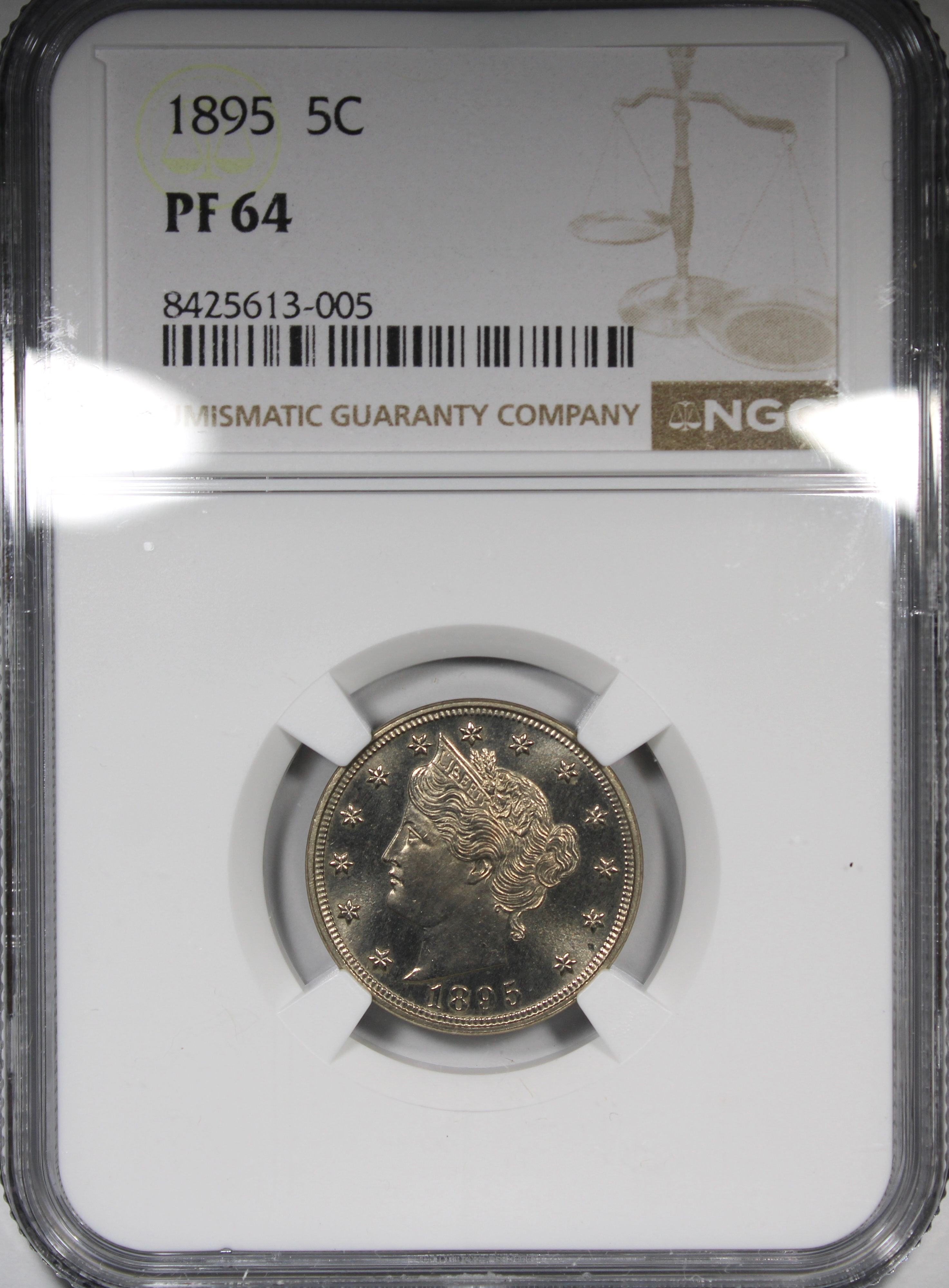1895 Proof Liberty V-Nickel NGC PR64