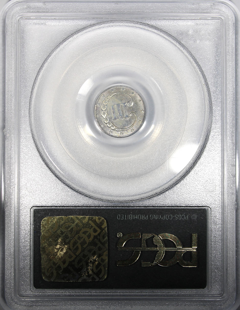 Thumbnail: 1851 Three Cent Silver PCGS MS62