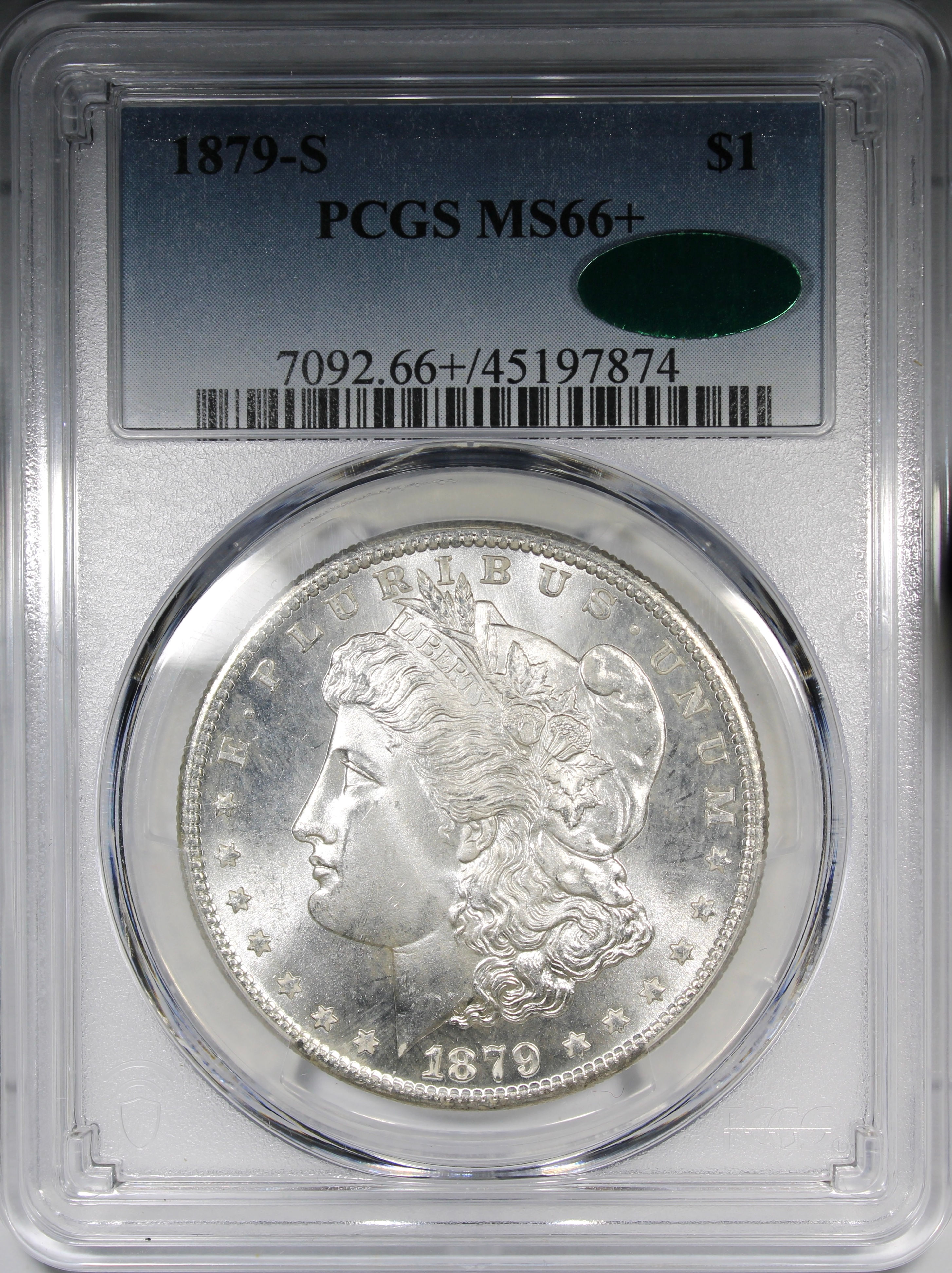 1879-S Morgan Dollar PCGS MS66+ CAC