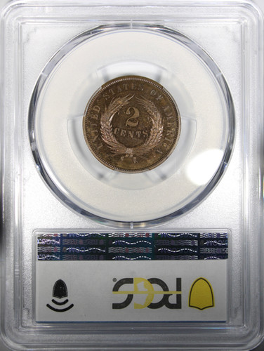 1866 Proof Two Cent Piece PCGS PR64RB | Acousha Collectibles