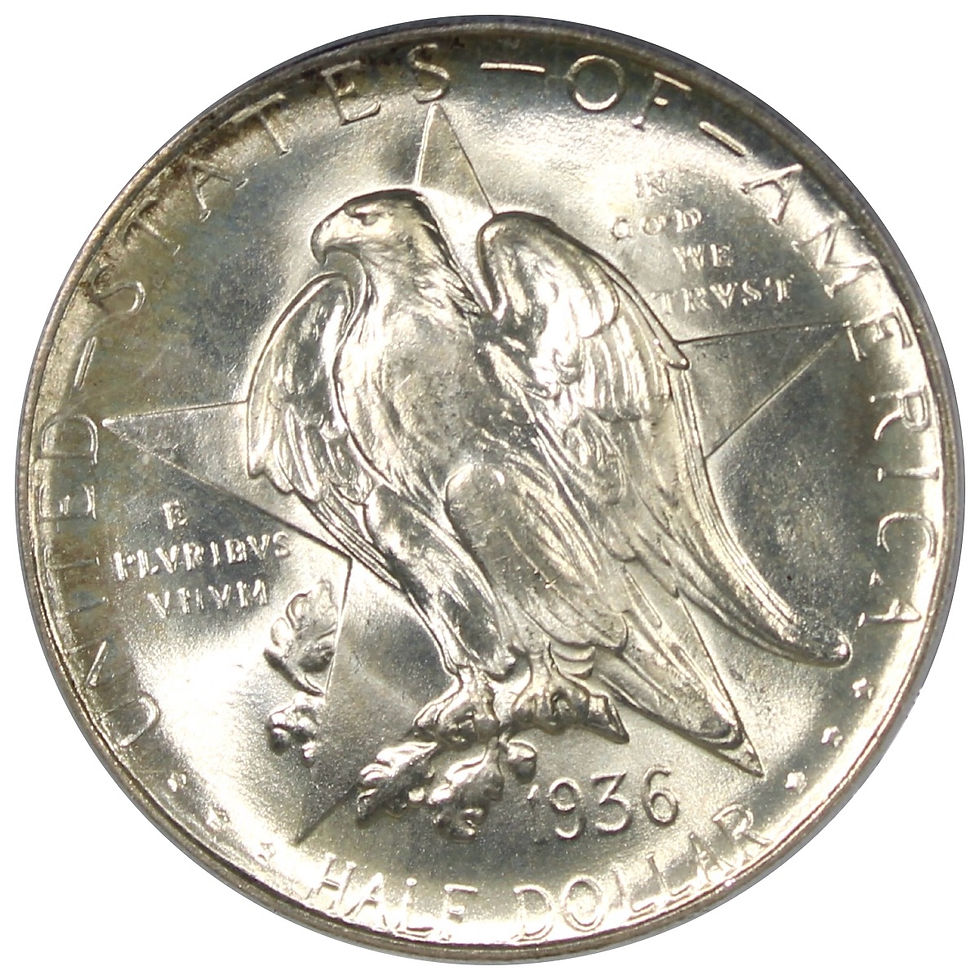 Thumbnail: 1936-D Texas Commemorative Half Dollar PCGS MS66 CAC