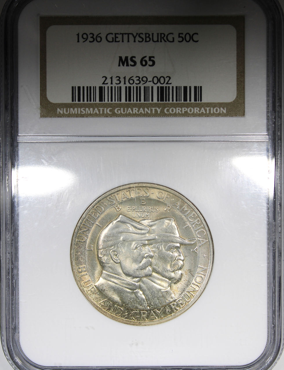 Thumbnail: 1936 Gettysburg Commemorative Half Dollar NGC MS65