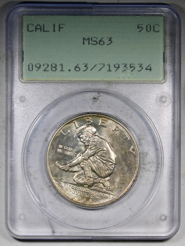 1925-S California Commemorative Half Dollar PCGS MS63