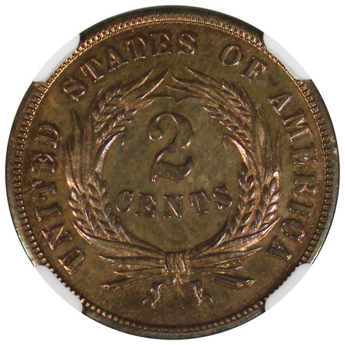 1869 Proof Two Cent Piece NGC PR62BN | Acousha Collectibles