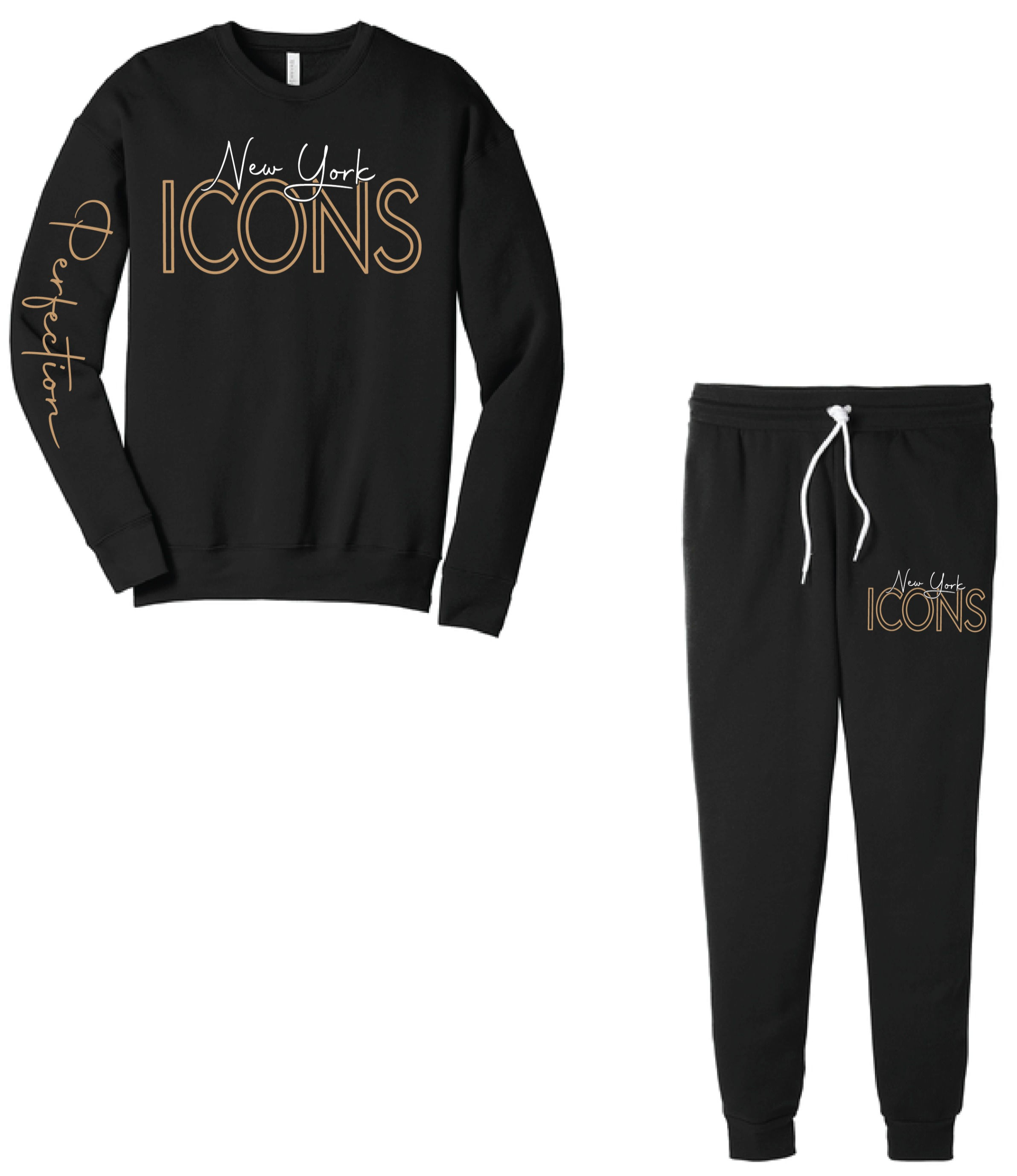 NY ICONS Travel Soft Crew/Jogger Set