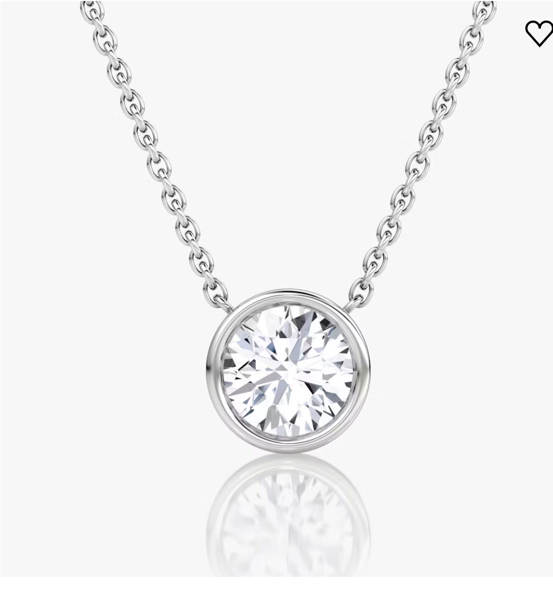 1.00 CTW AGI Certified Round Lab-Diamond Pendant (G/VS) in 14K Gold