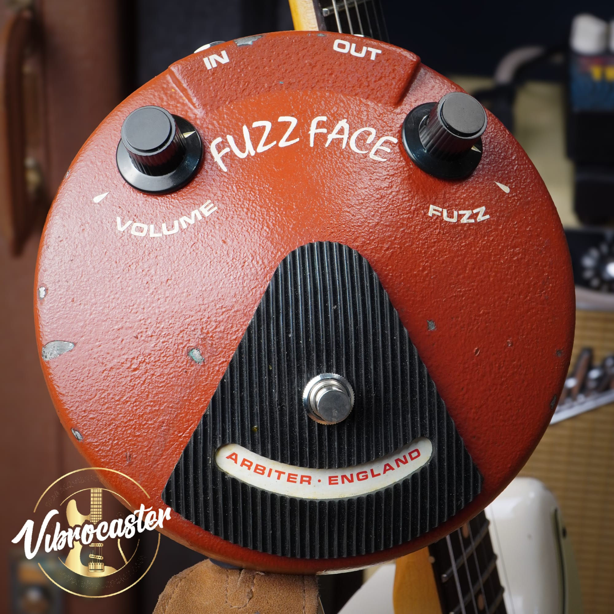 2026 Vibrocaster Fuzz Face #2 Red BC183 Silicone Vintage Arbiter Repro Fuzz Peda