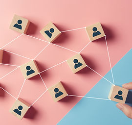 building-strong-team-wooden-blocks-with-people-icon-blue-pink-background-human-resources-m