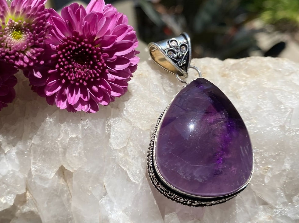 Tear Drop Amethyst Pendant