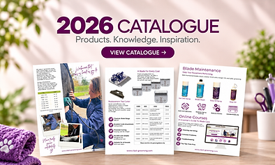 Explore the Clipit 2026 catalogue for professional dog grooming supplies, grooming blades, blade care products and educational advice.