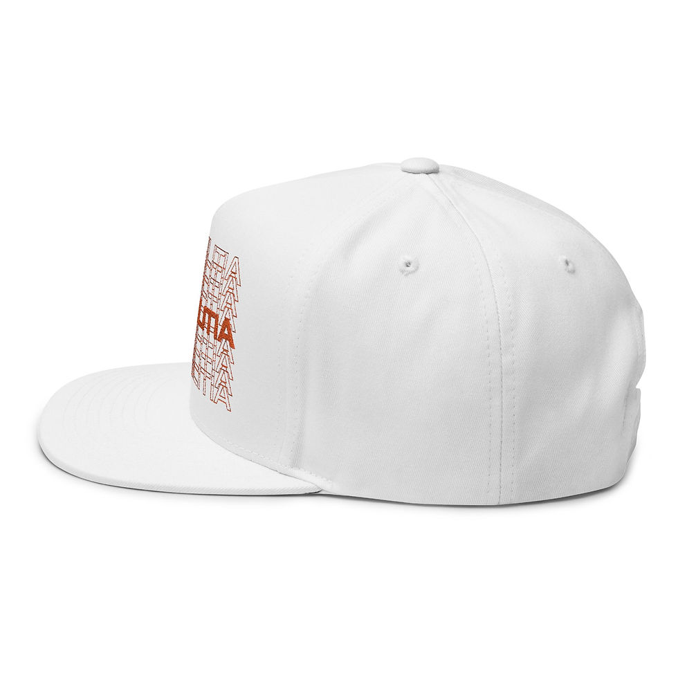 Thumbnail: Double Vision Embroidered Flat Bill Snapback