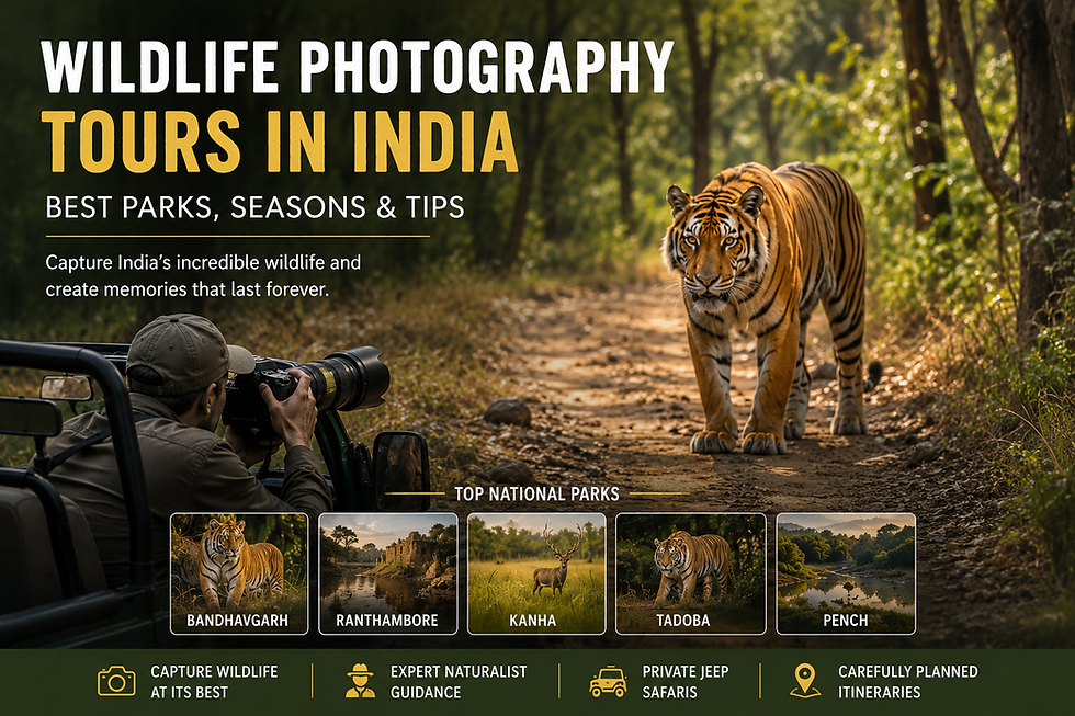  Wildlife Photography Tours in India: Best Parks, Seasons & Tips.