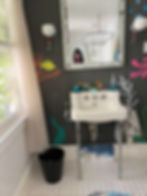 Before picture of a little girls bathroom