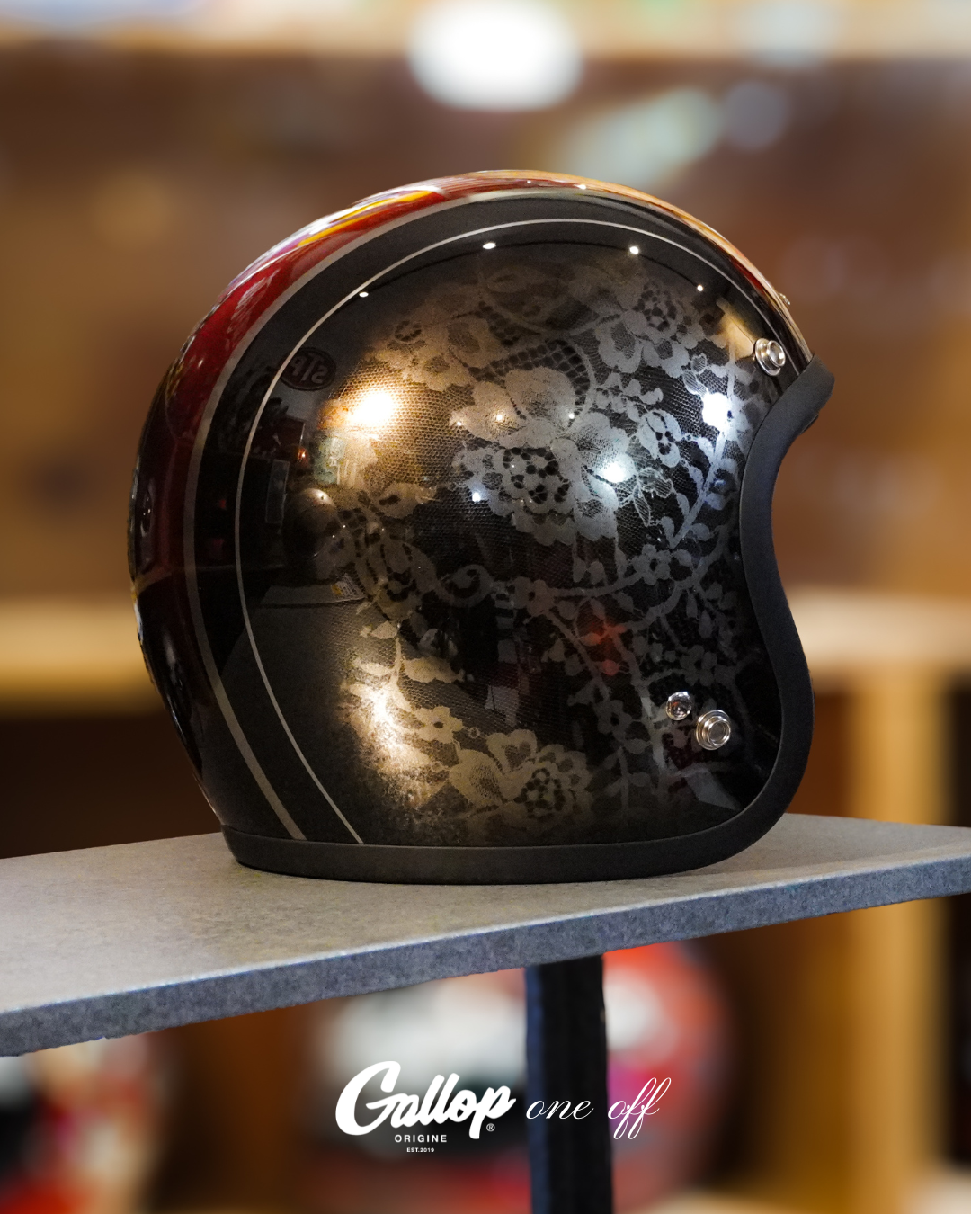 One off系列 老美式彩繪帽設計 3/4半罩安全帽