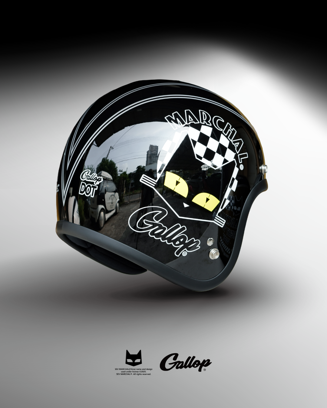 SEV MARCHAL × GALLOP 3/4 復古安全帽