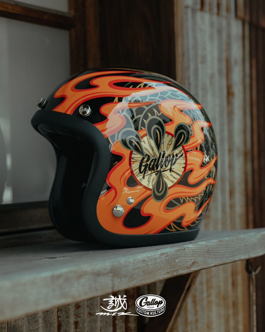 MAKOTO 小林誠 × GALLOP 聯名安全帽 竜