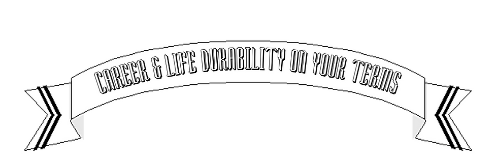 Title banner. "Career & life durability on your terms"