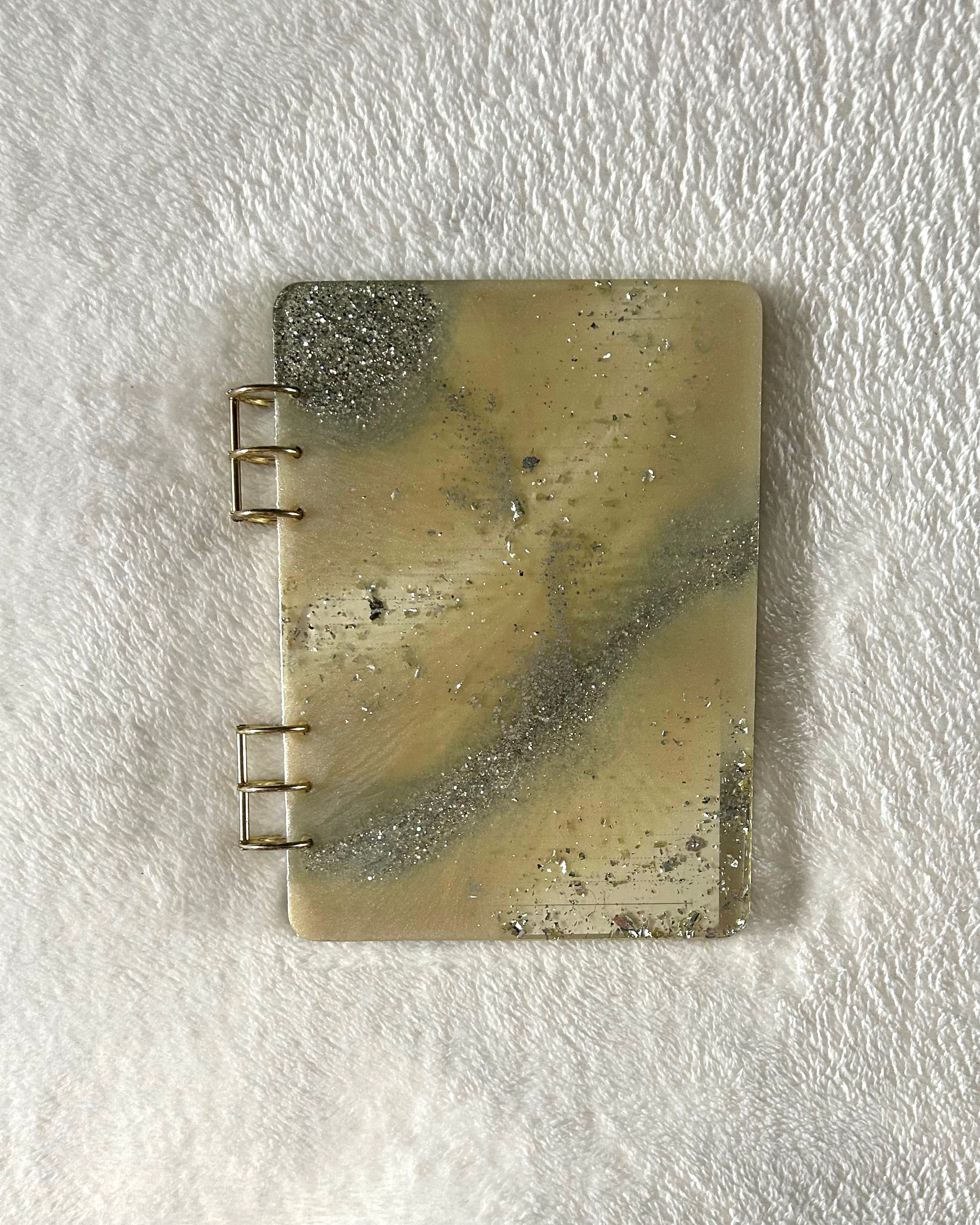Silver Whimsy Resin Notebook (A5)