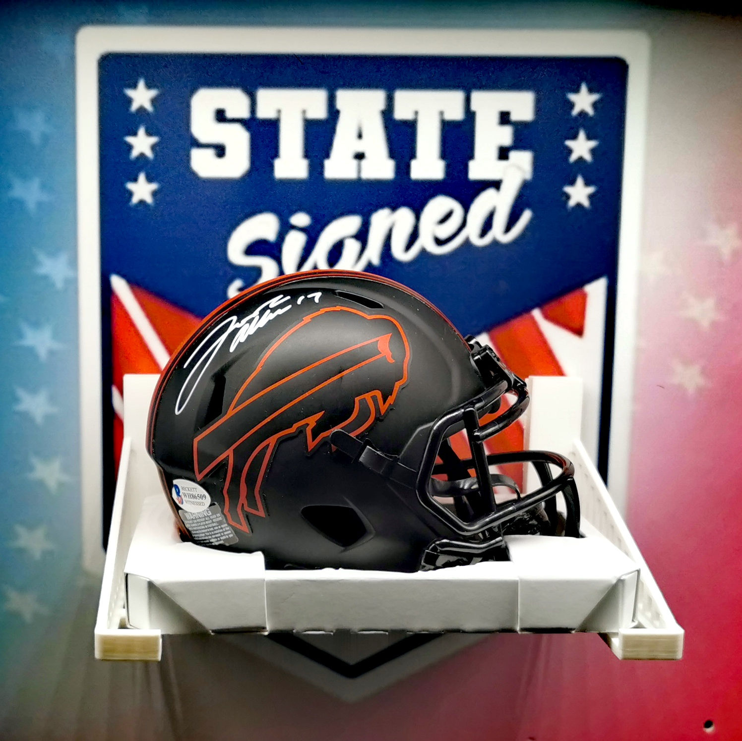 Josh Allen Buffalo Bills Eclipse Mini Helmet